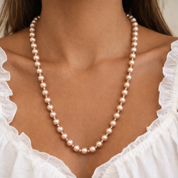 Vintage Jewelry - Vintage Pearl Necklace Classic Formal Cocktail Jewelry